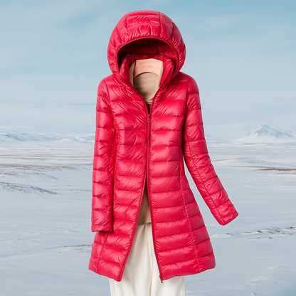 Stylischer Steppmantel Damen Kapuze Warm