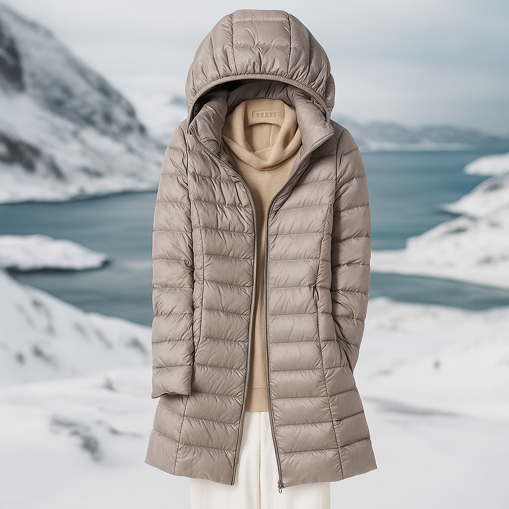 Stylischer Steppmantel Damen Kapuze Warm