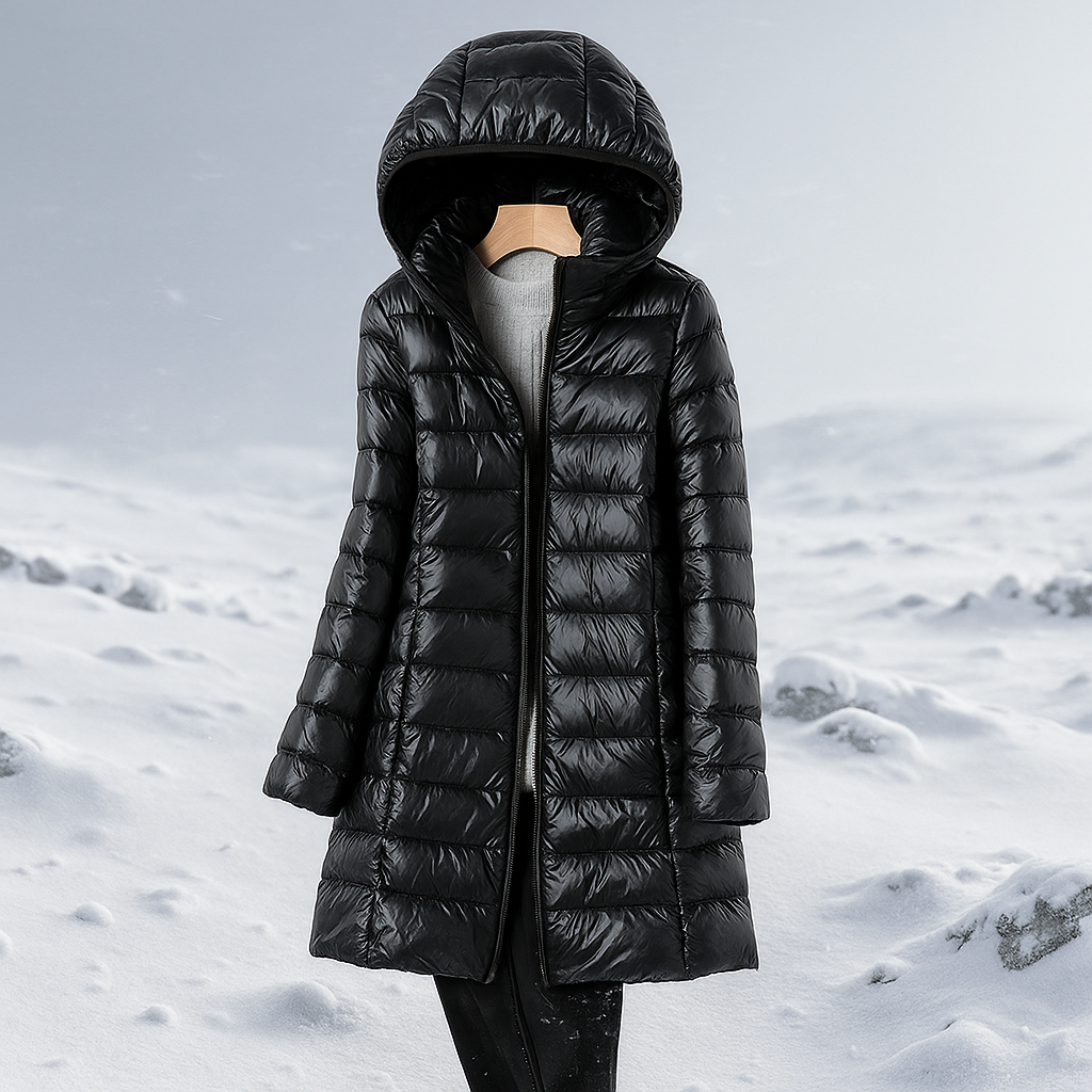 Stylischer Steppmantel Damen Kapuze Warm