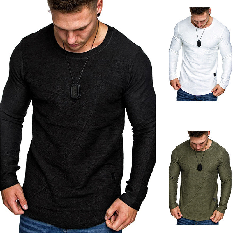 Herren Langarmshirt Modern Struktur Design Bequem Passform - IdealeKleiden