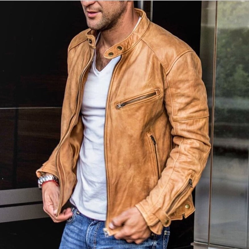 Herren Lederjacke Maßanfertigung - Klassischer Biker Look