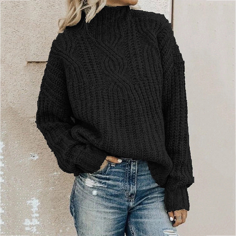 Übergröße Rollkragenpullover Damen Oversized