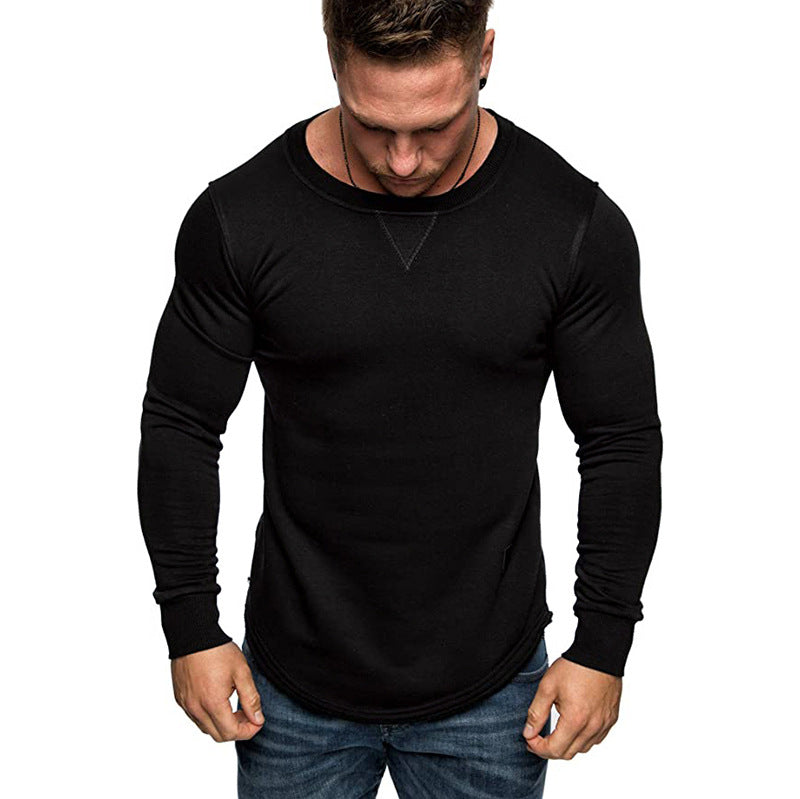 Herren Langarm-Shirt Sportlich Strukturiert Modern