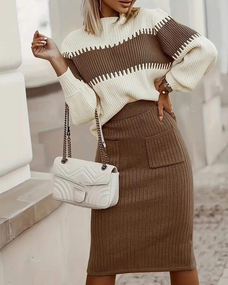 Bequemes Zweiteiliges Outfit Set Damen