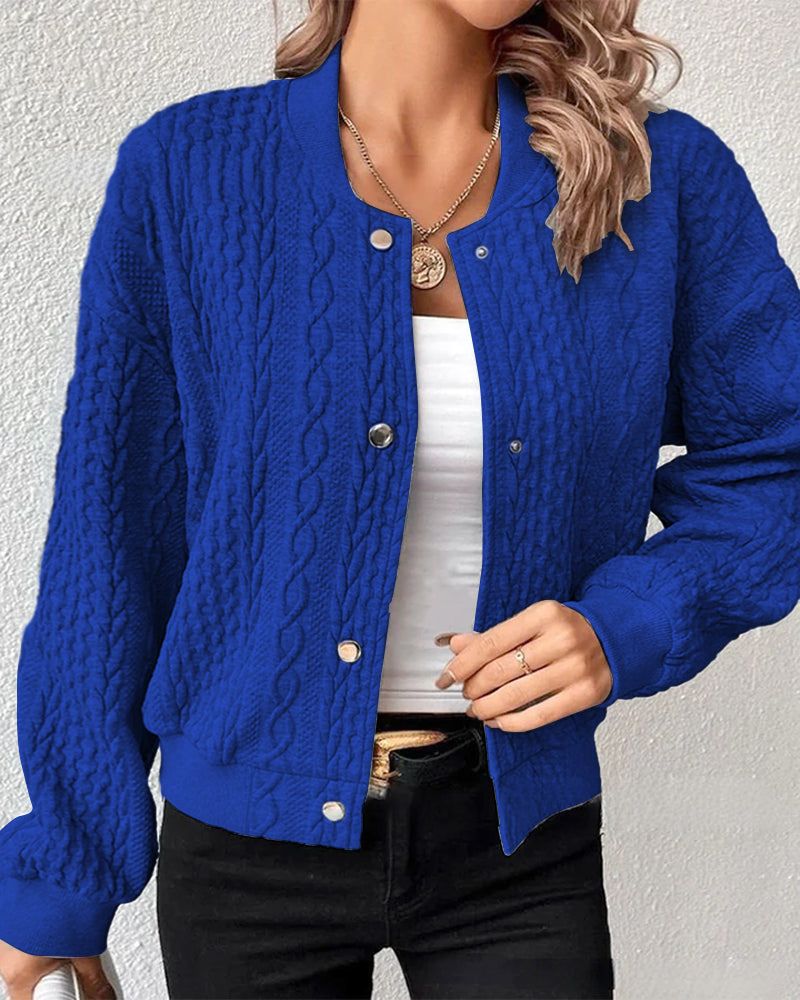Elegante Strickjacke Damen Modern Knöpfe