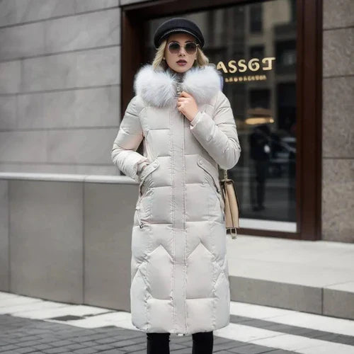 Langer Damenwintermantel Warm & Elegant