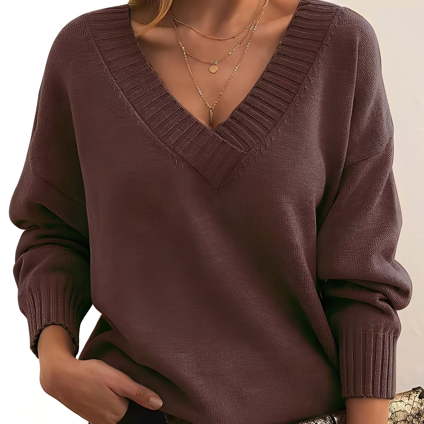 Damen Kaschmir Pullover Weich und Warm