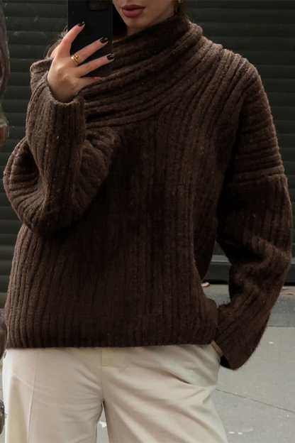 Weiches Winterkleid Grobstrick Pullover