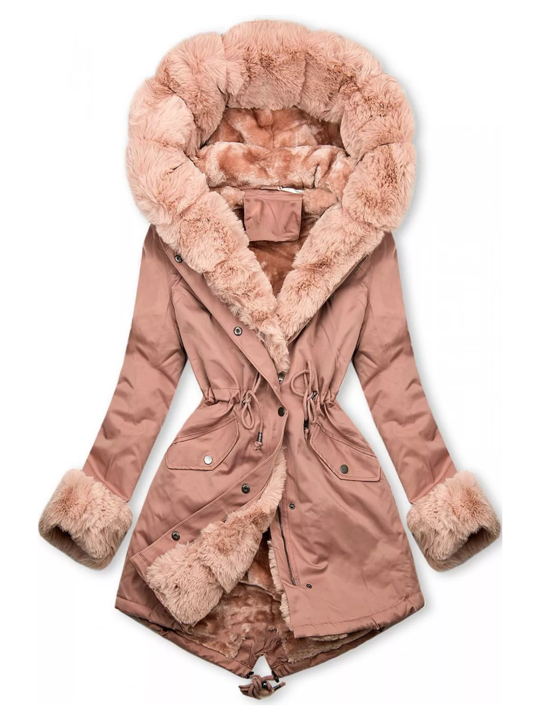 Gepolsterte Winterjacke Weich Plüsch Innenfutter - IdealeKleiden