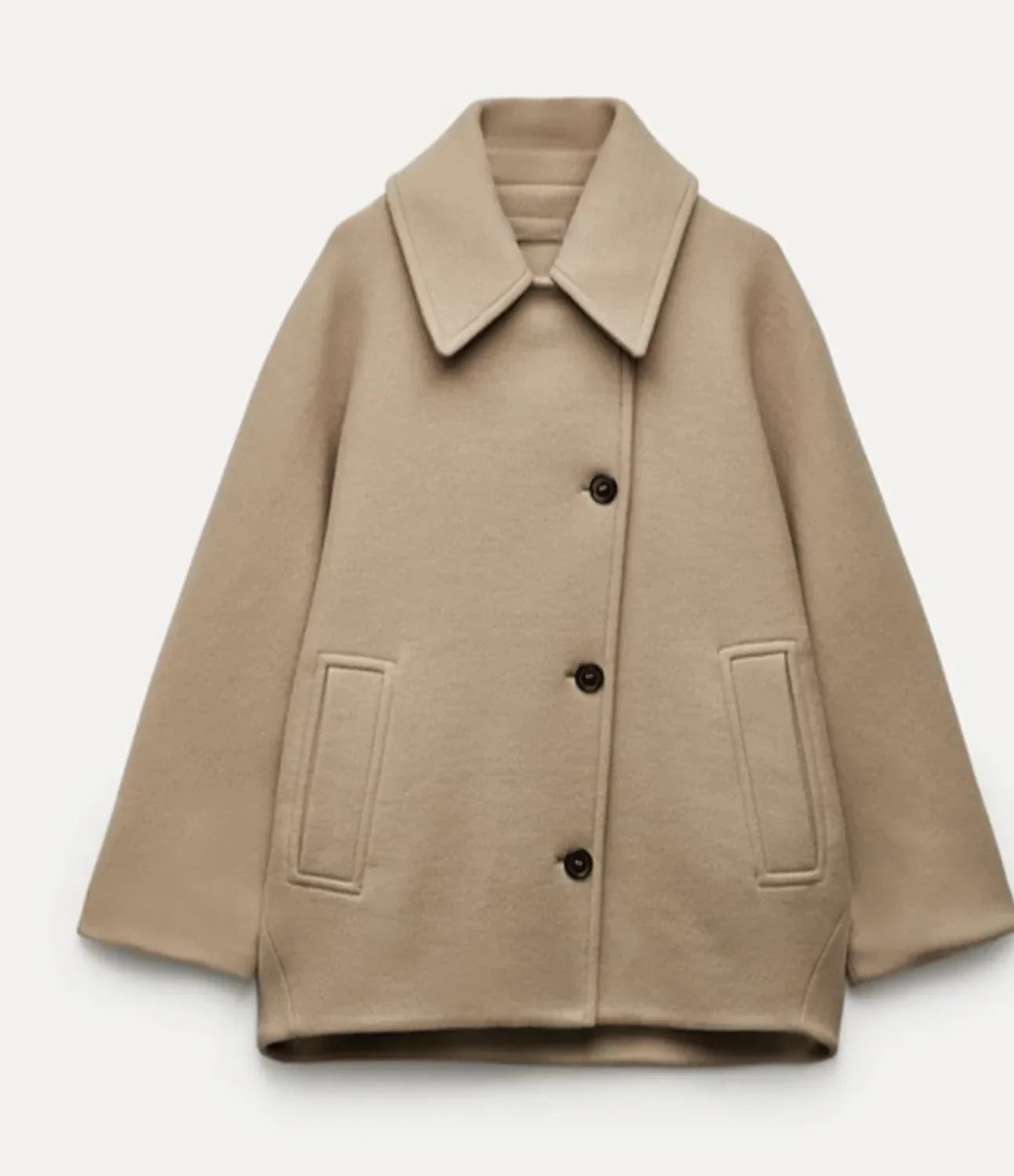 Großer Damen Wollmantel Oversize