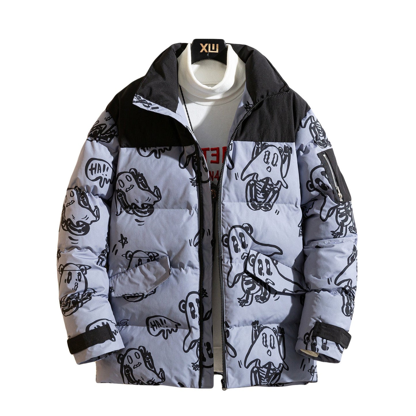 Bedruckte Wolljacke Warm Gemütlich