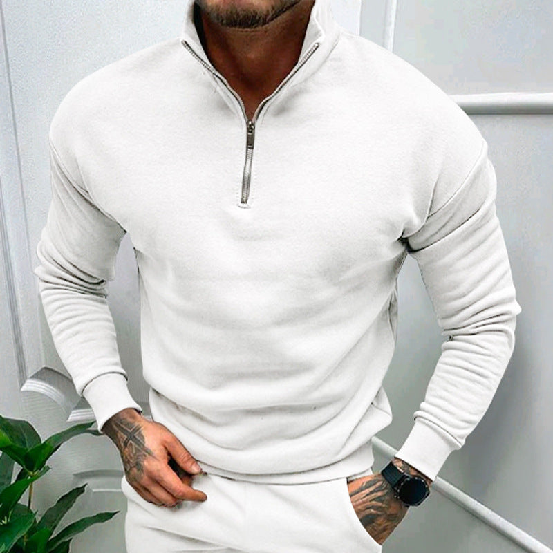 Schicke Pullover Herren Stehkragen Halbzipper