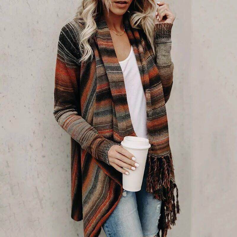 Damenshirt Mittellang Herbst Winter Strick - IdealeKleiden