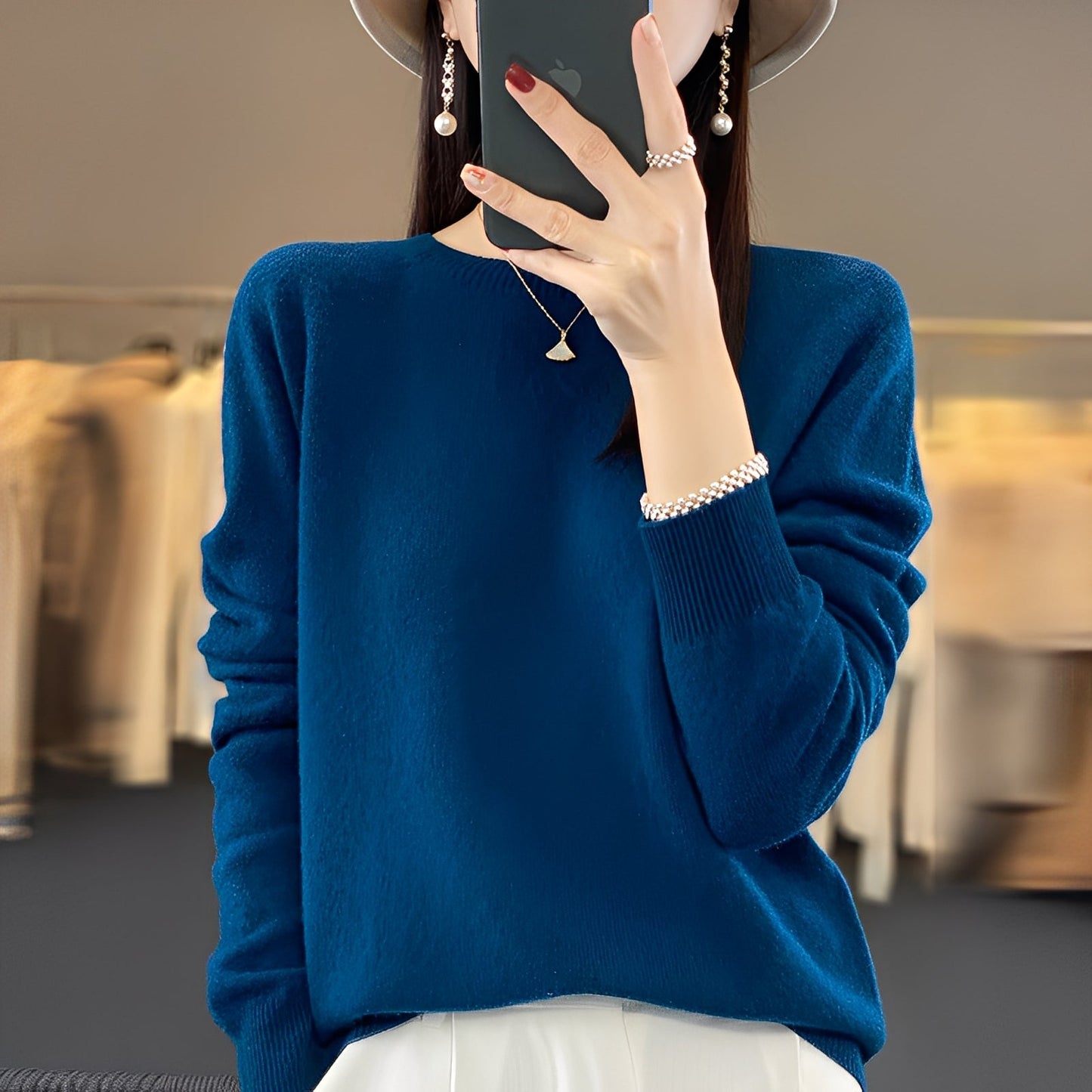 Stilvoller Damen Kaschmir Pullover Eleganz