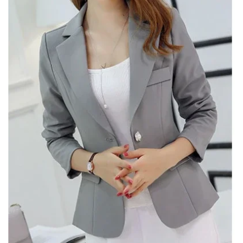 Frauen Blazer Taille Schlank Elegant Einreiher