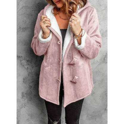 Kapuzenjacke Mittellang Bequem Fleece-Innenleben
