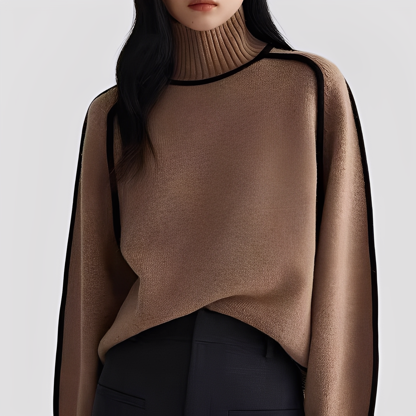 Eleganter Damen Rollkragenpullover Casual Style