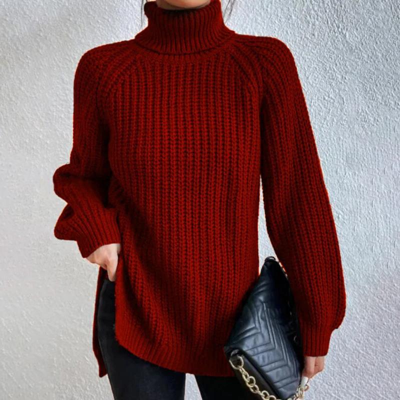 Stylische Rollkragenpullover Damen Elegant