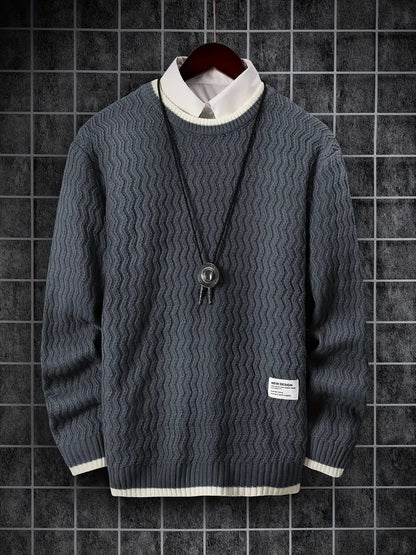 Thermo Strickpullover Herren Warm