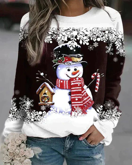 Winterkleid Schneemann Muster