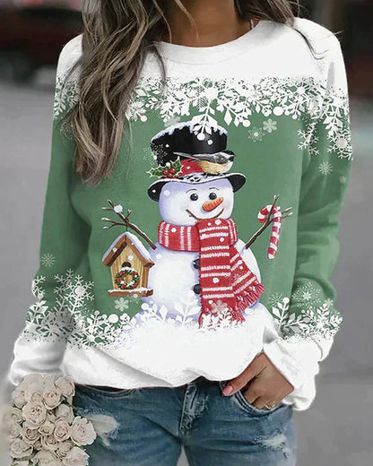 Winterkleid Schneemann Muster