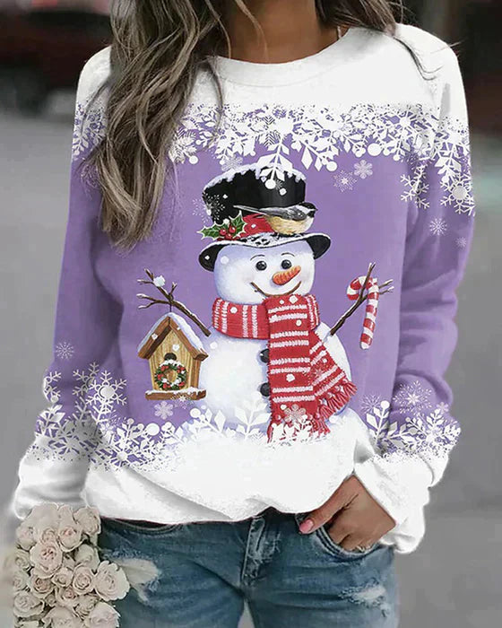Winterkleid Schneemann Muster