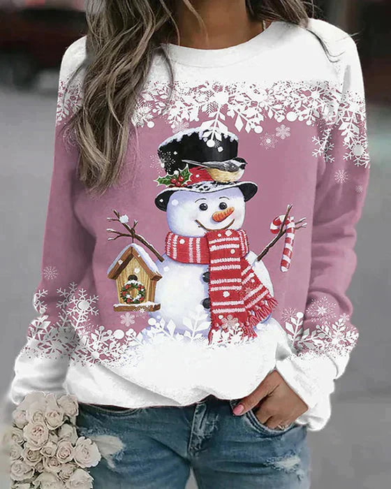 Winterkleid Schneemann Muster