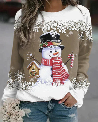 Winterkleid Schneemann Muster