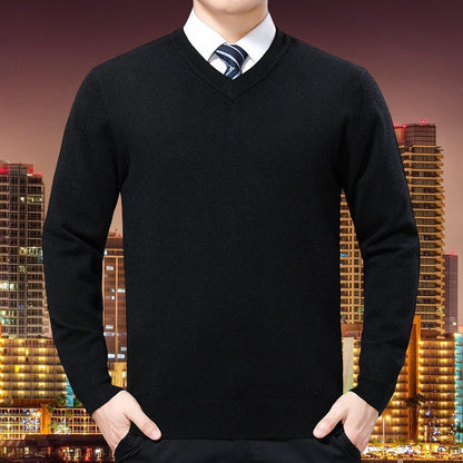 Herren Strickpullover Weich Baumwolle Bequem