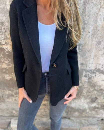 Eleganter Blazer Ein-Knopf-Design