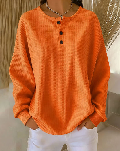 Bequemes Sweatshirt Lässig Langarm Grau