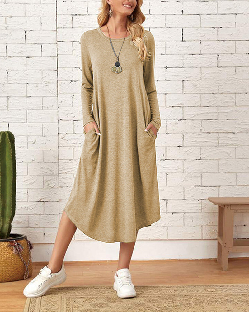 Lockeres Sommerkleid Mit Taschen