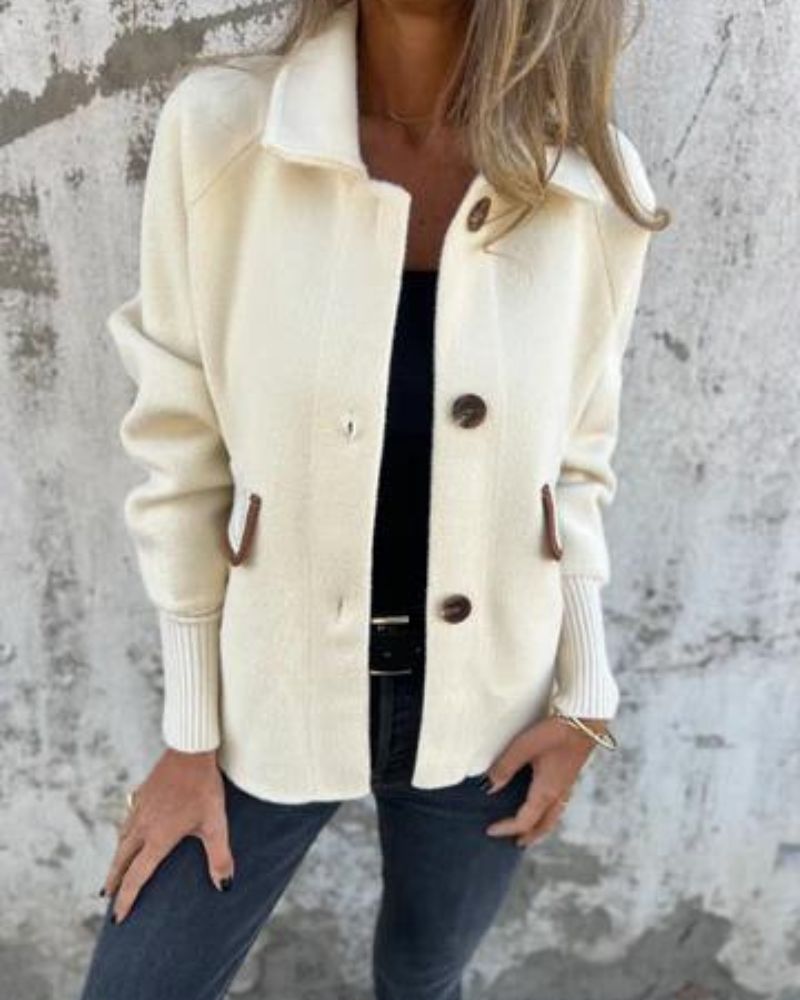 Stylische Reversjacke Lässig Einreiher Design