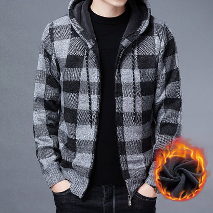 Herren Sweatjacke Warm Wollgemisch Bequem