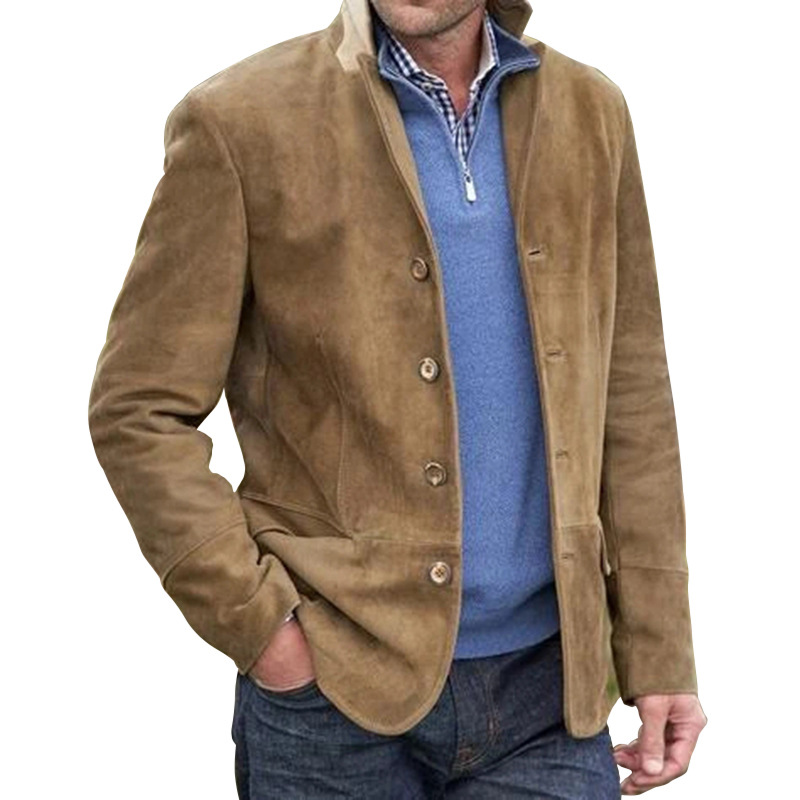 Herren Classic Lederjacke Elegant - IdealeKleiden