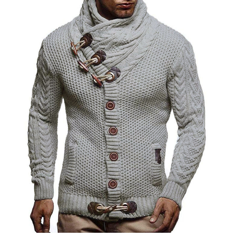 Herren Strickjacke Asymmetrisch Elegant Style