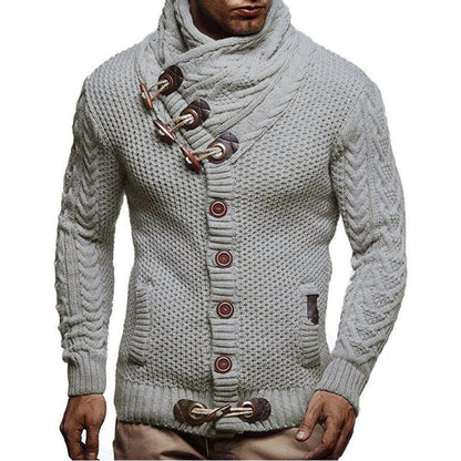 Herren Strickjacke Asymmetrisch Elegant Style