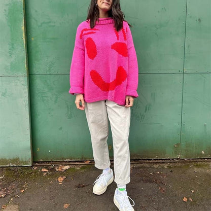 Lächeln Strickpullover Frauen