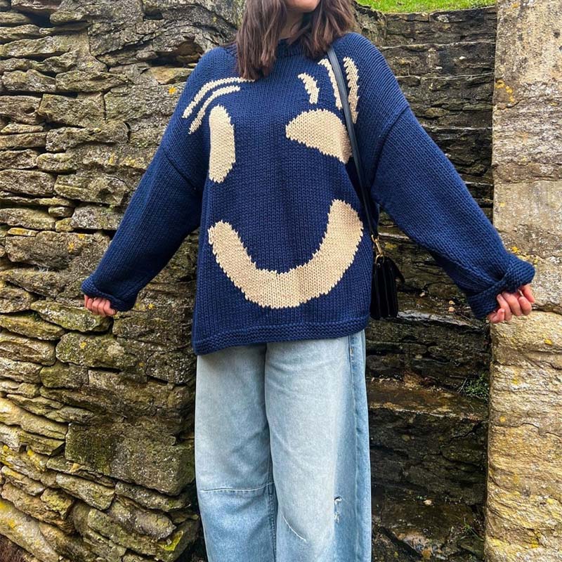 Lächeln Strickpullover Frauen