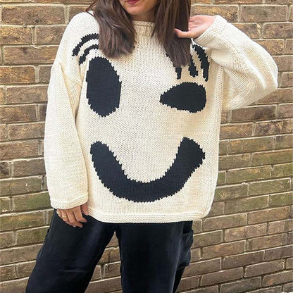 Lächeln Strickpullover Frauen