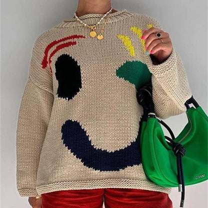 Lächeln Strickpullover Frauen