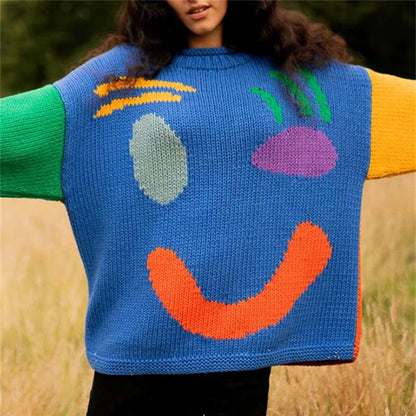 Lächeln Strickpullover Frauen