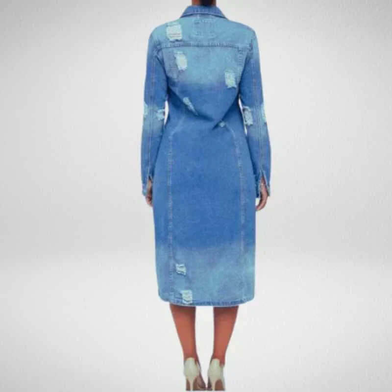 Damen Trenchcoat Elegant Baumwolle - IdealeKleiden
