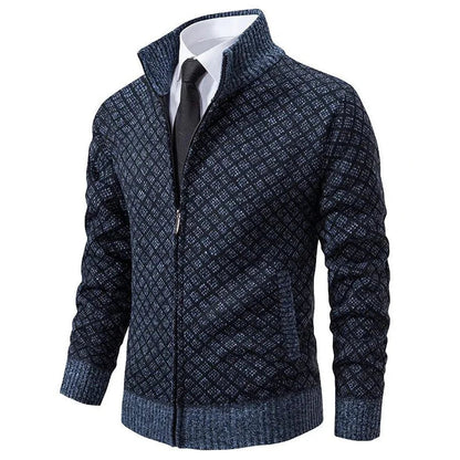 Herren Frühjacksjacke Reißverschluss Geometrisch Trendy