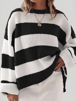 Streifenpullover Damen Modern Chic