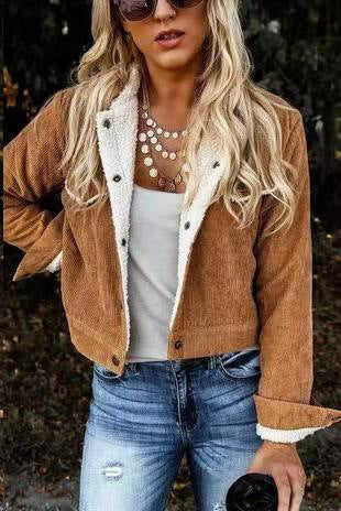Kurze Lederjacke Casual Chic
