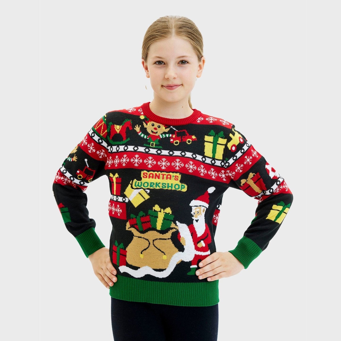 Weihnachtspulli Kinder Niedlich Motiv - IdealeKleiden