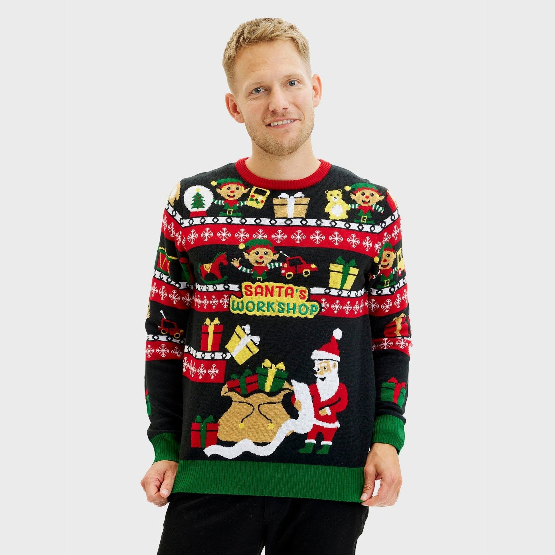 Weihnachtspullover Herren Santa Claus Design - IdealeKleiden