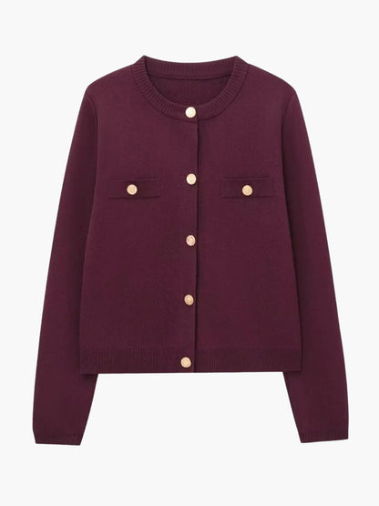 Schicke Strickjacke Mit Knöpfen