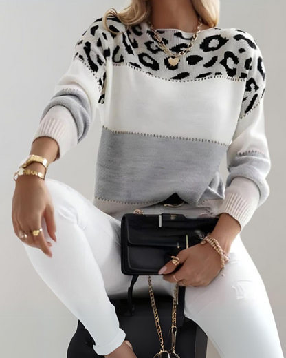 Leopard Pullover Damen Trendy Design